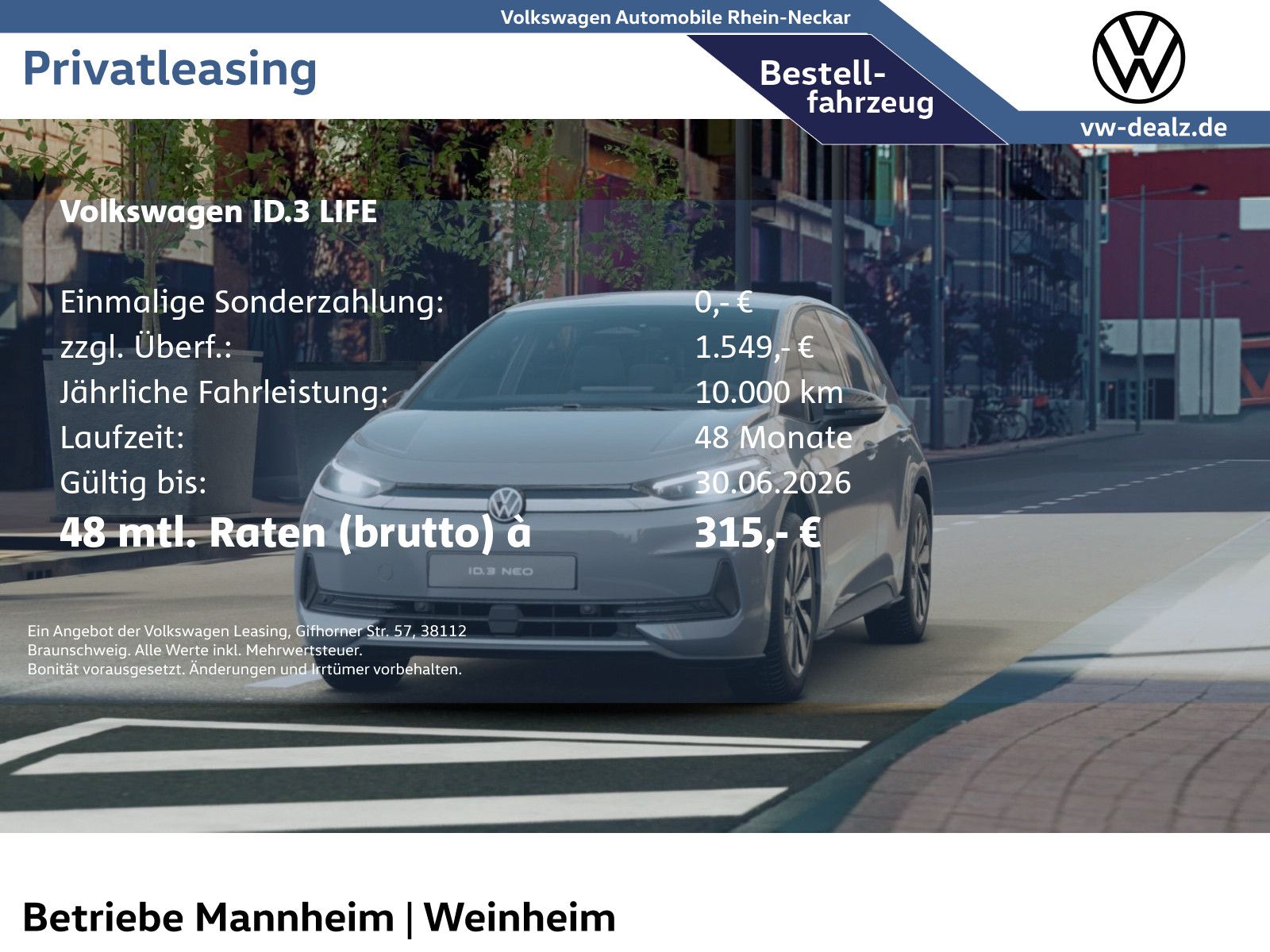 Volkswagen ID.3 NEO Life Klima NAVI PDC ACC LED DAB ALU