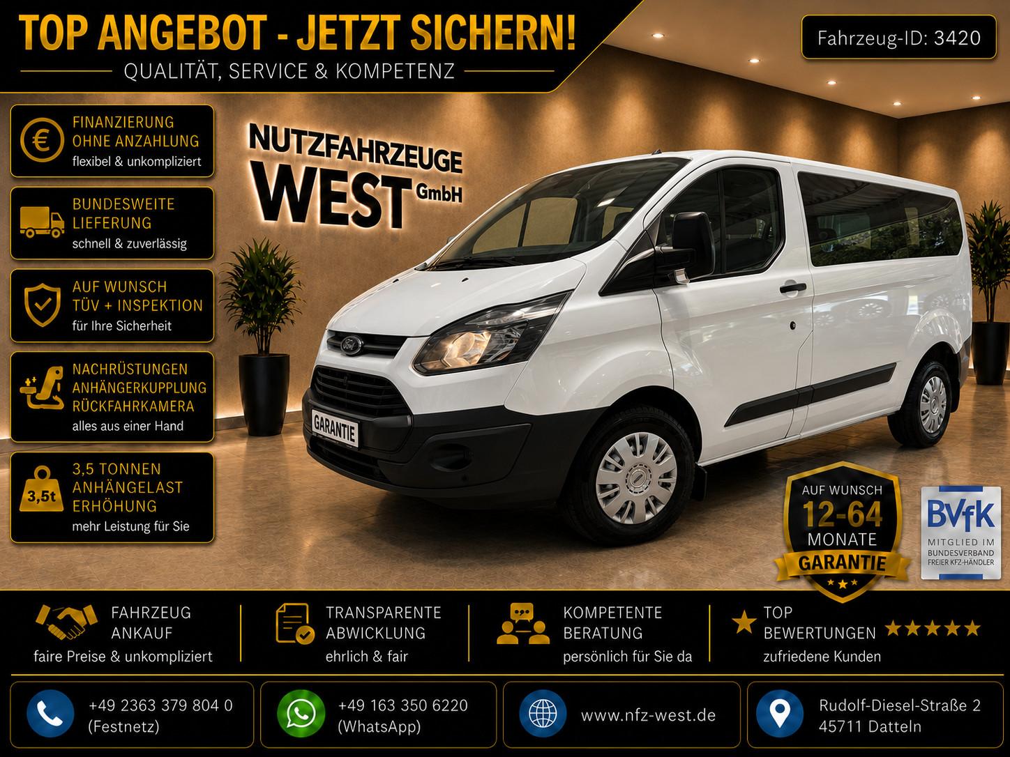 Ford Tourneo Custom 2,2 TDCI *9-Sitzer*Garantie*