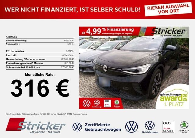 Volkswagen ID.4 Pro 4Motion 195/77 316,-ohne Anzahlung Trav