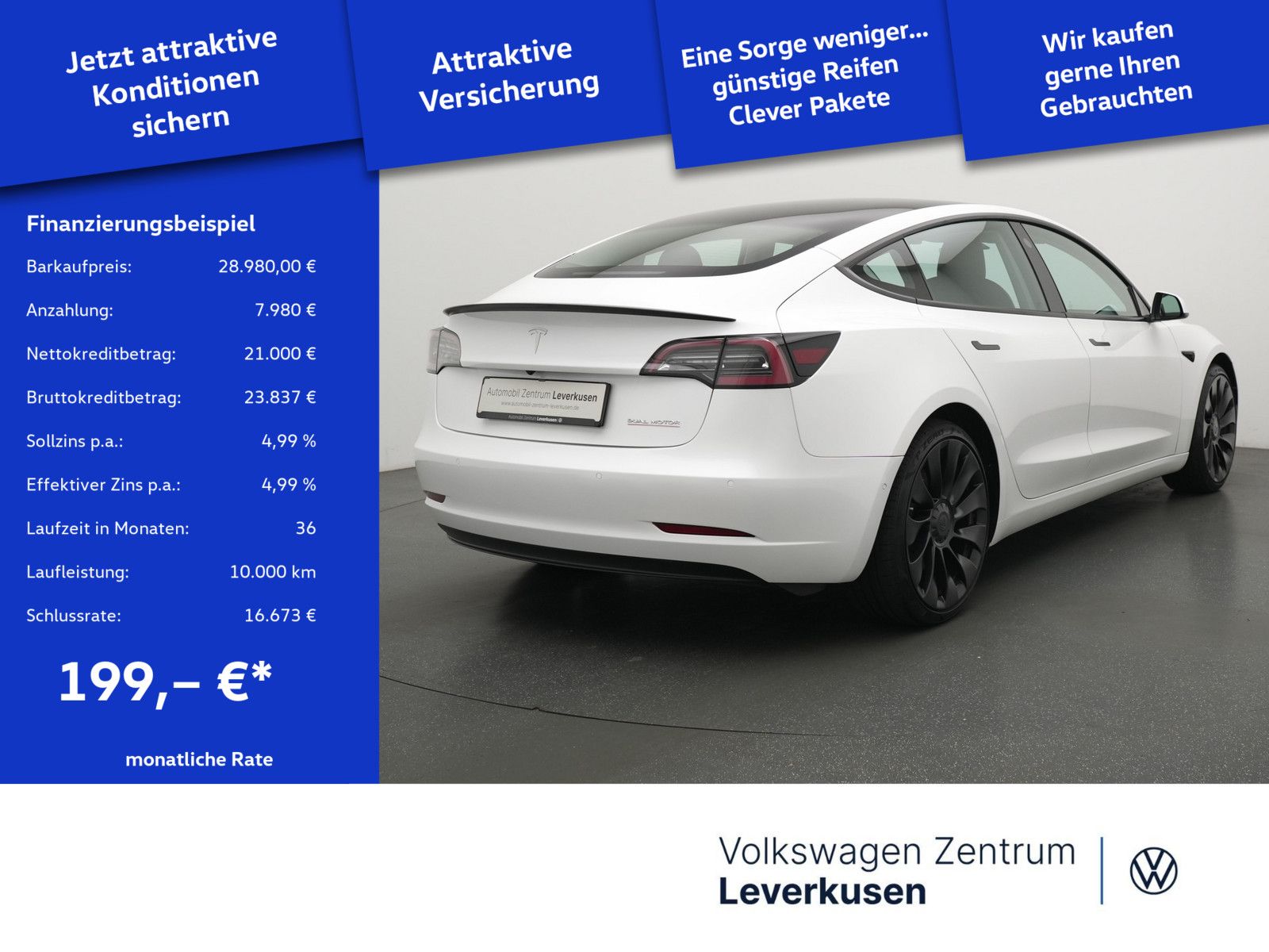Tesla Model 3 Performance Dual AWD LEDER KAM SHZ LED foto 2