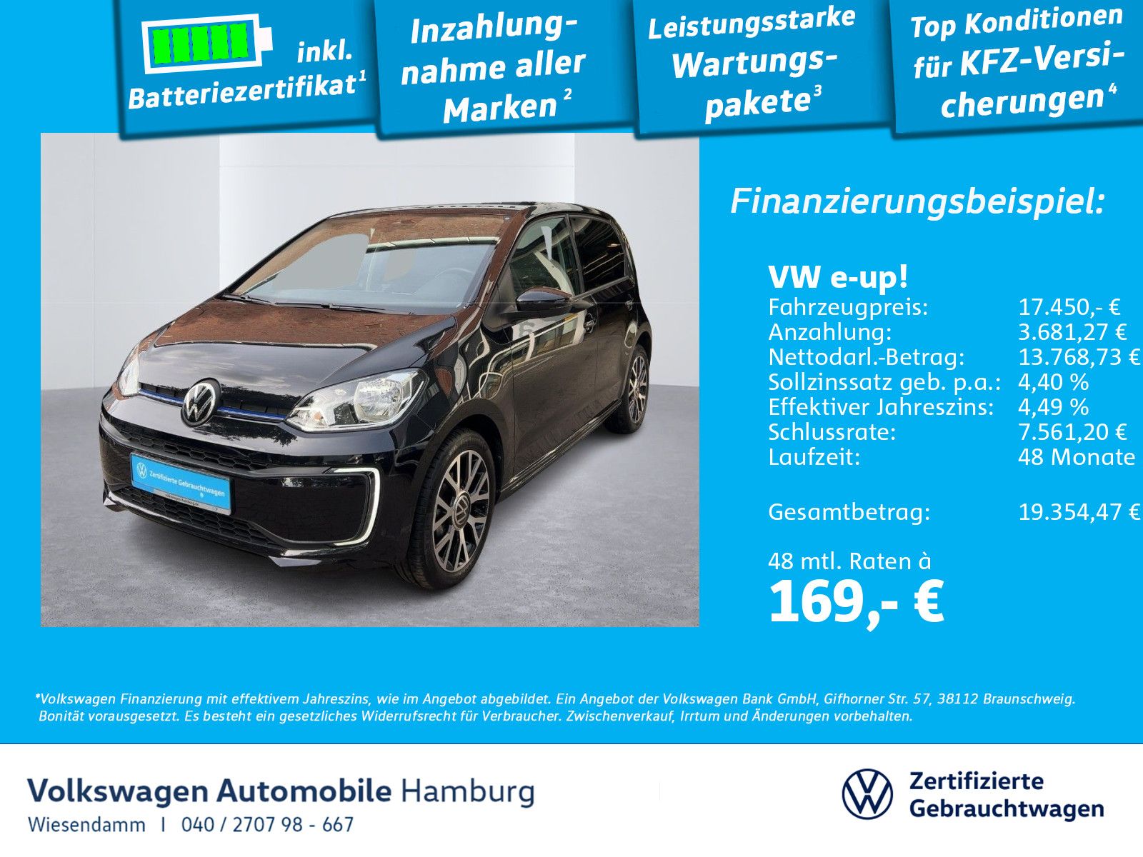 Volkswagen e-up! Style Plus KAMERA/SITZHZG.