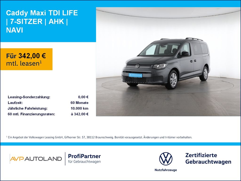 Volkswagen Caddy Maxi TDI LIFE | 7-SITZER | AHK | NAVI