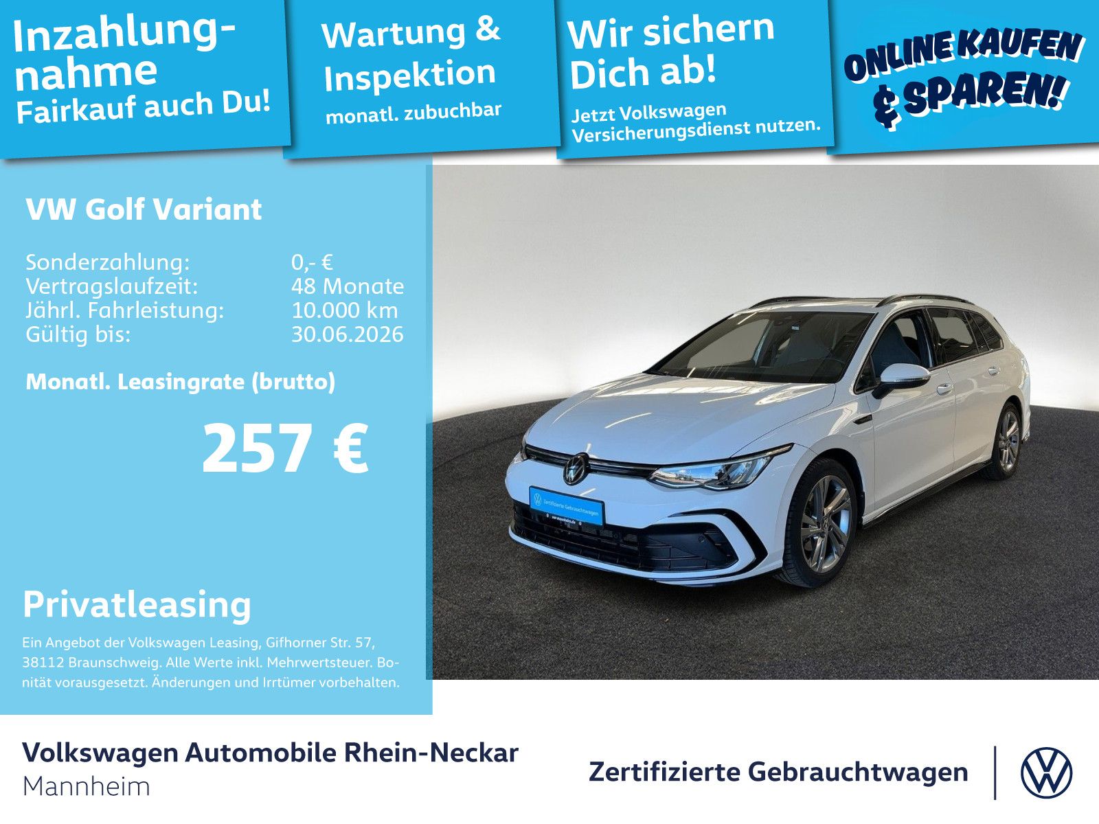 Volkswagen Golf VIII Variant 1.5 TSI R-Line Navi Kamera LED