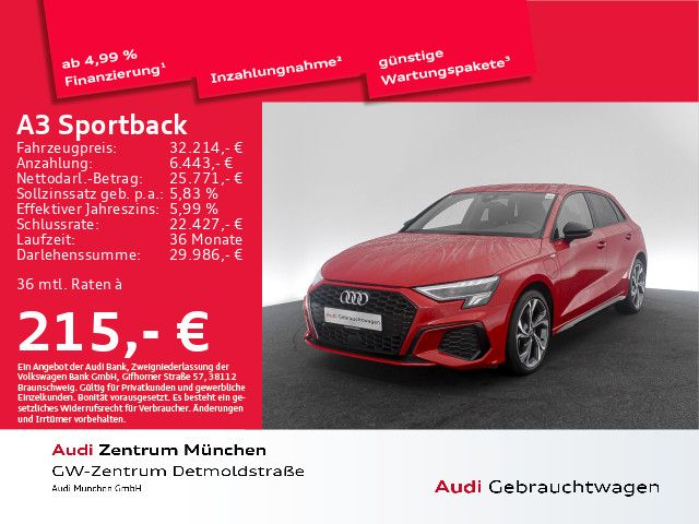 Audi A3 Sportback 40 TFSI e S tronic S line LED/Navi/