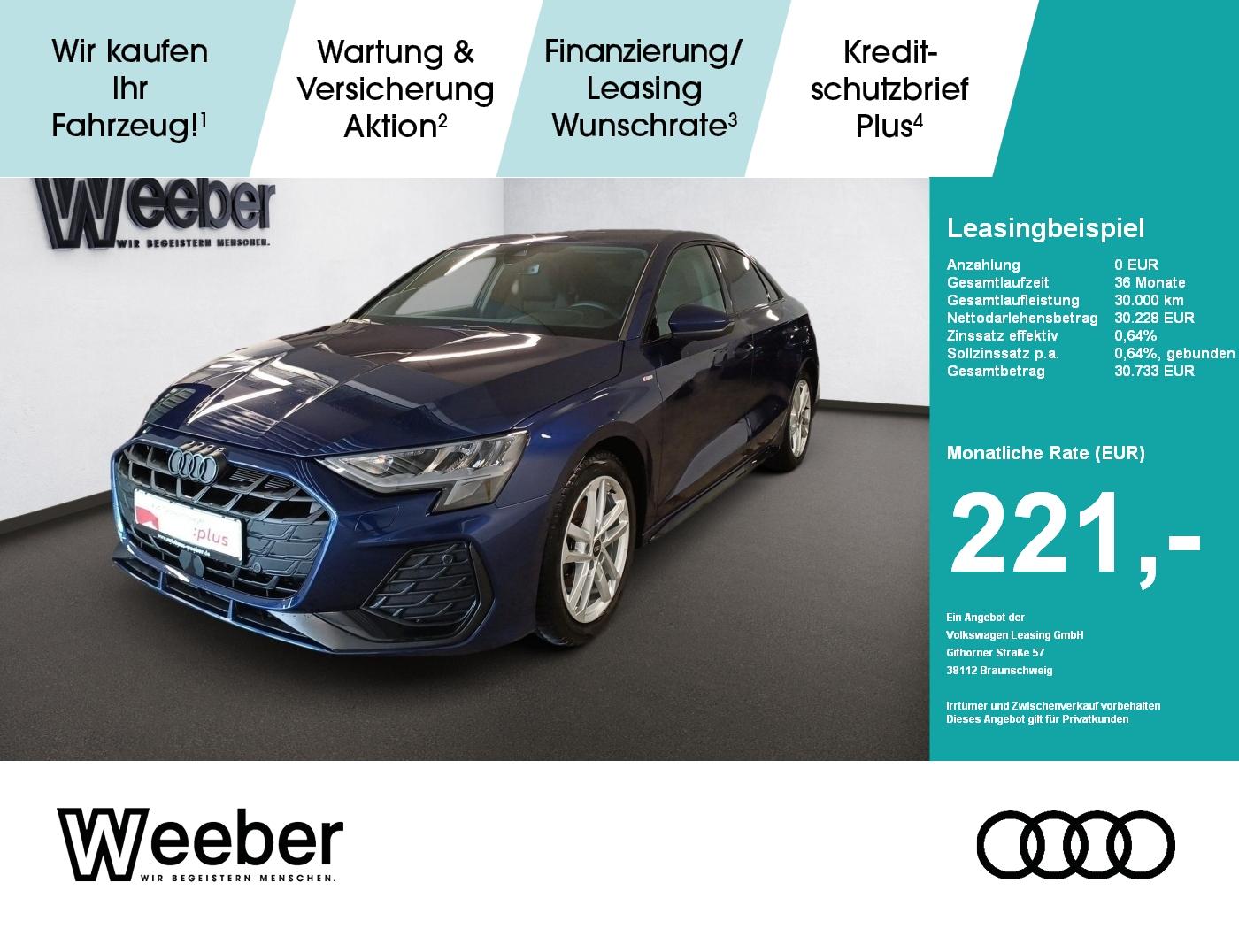 Audi A3 Lim S line AHK*NAVI*LED*17LM*GRA*5J GAR AHK