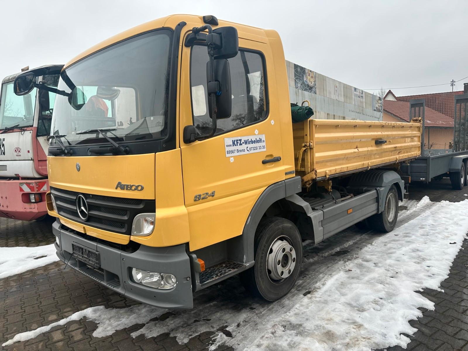 Mercedes-Benz Atego, MB 824 Kipper 600er Bordwände, 6 Zyl. AHK