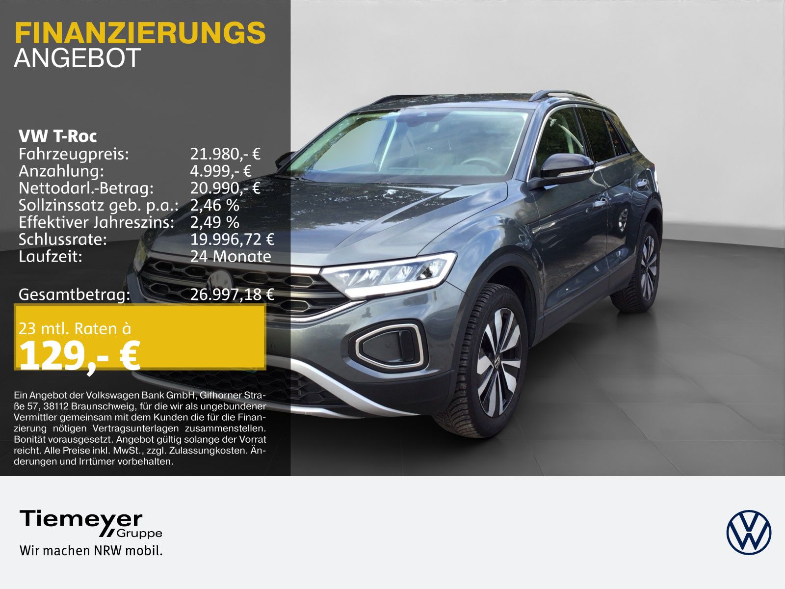 Volkswagen T-Roc 1.0 TSI GOAL LM17 NAVI SITZHZ PDC