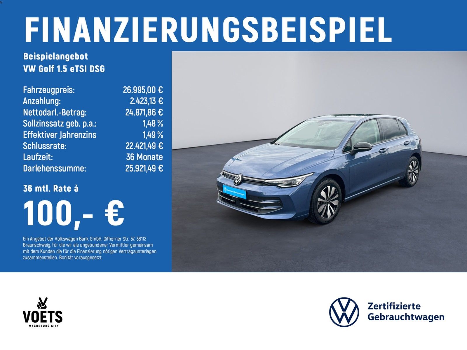 Volkswagen Golf  1.5 eTSI DSG Goal LED+AHK+NAVI+ACC+PDC+KAM