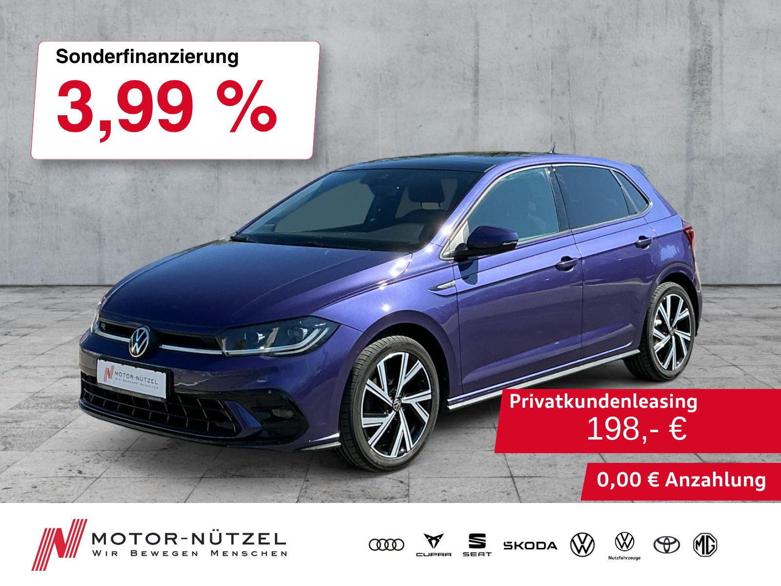 Volkswagen Polo 1.0 TSI DSG R-LINE 5JG+MATRIX+NAVI+PANO+APP