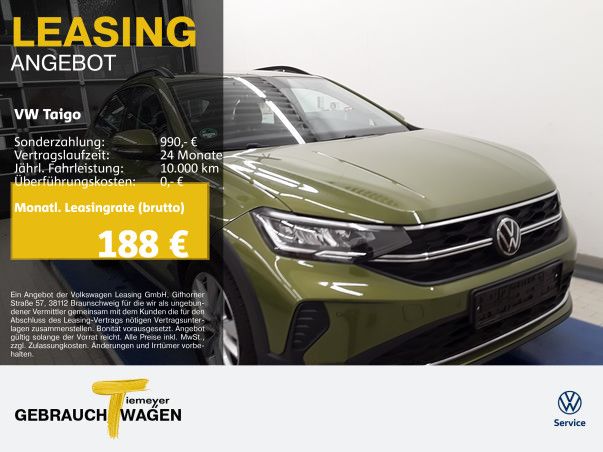 Volkswagen Taigo 1.0 TSI LIFE ALLWETTER KAMERA SITZH APP-CO