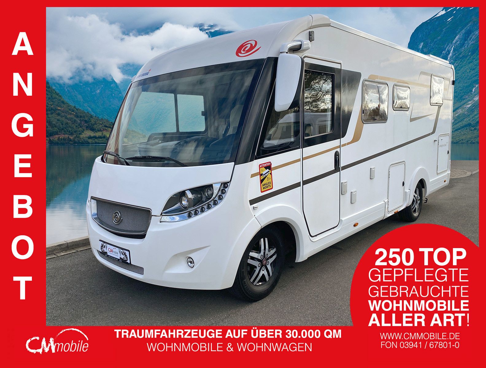 Eura Mobil
 IL 695 QB - Automatik - Hub & Queensbett -Garage
