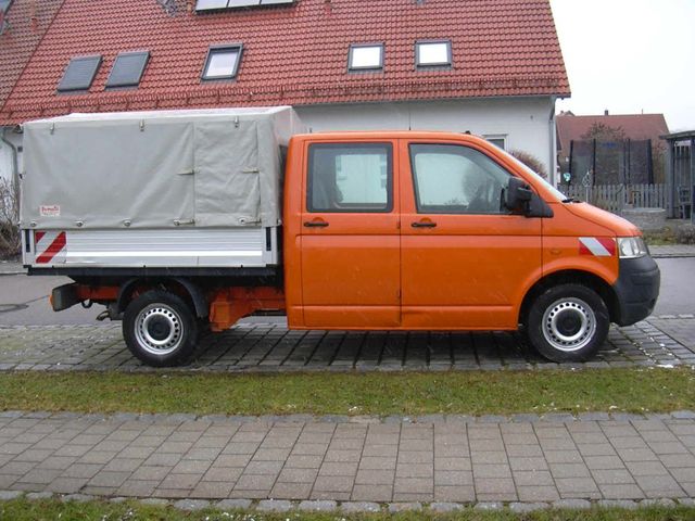 Volkswagen T5 2,5 TDI DoKa Pritsche Pl,LR,Klima,ZV,AHK,6-Si