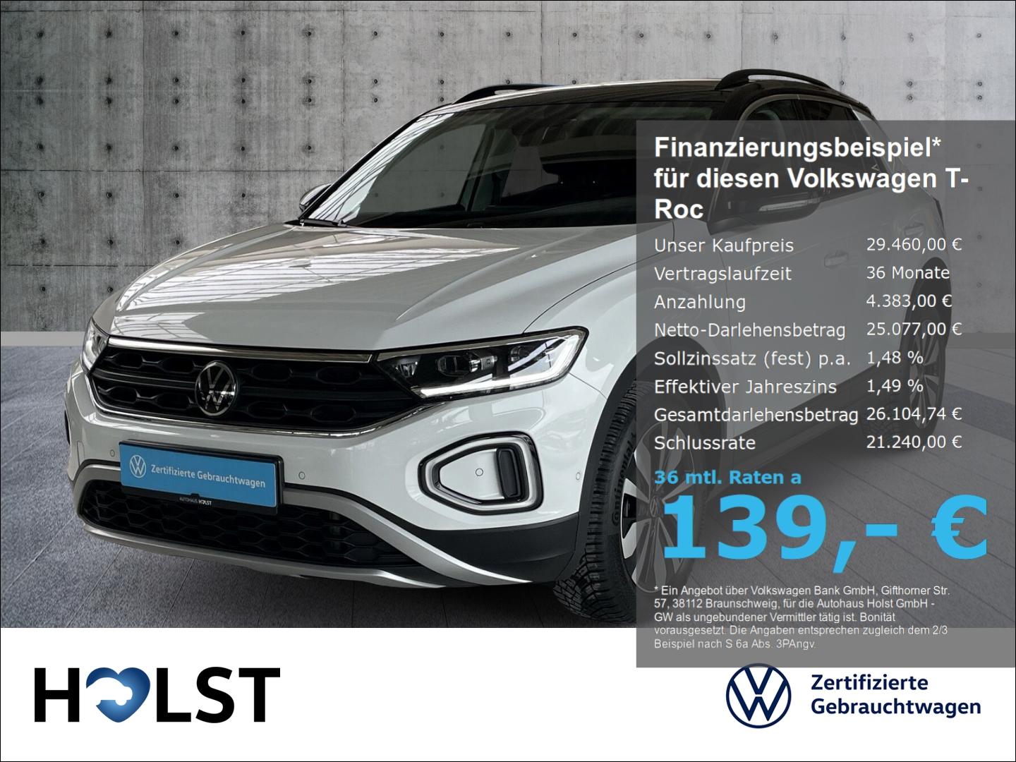 Volkswagen T-Roc 2.0TDI DSG GOAL AHK RüFaKa GJR ACC LED-Plu