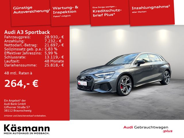 Audi A3 Sportback 45 TFSIe S line NAV LED PDC VIRTUAL