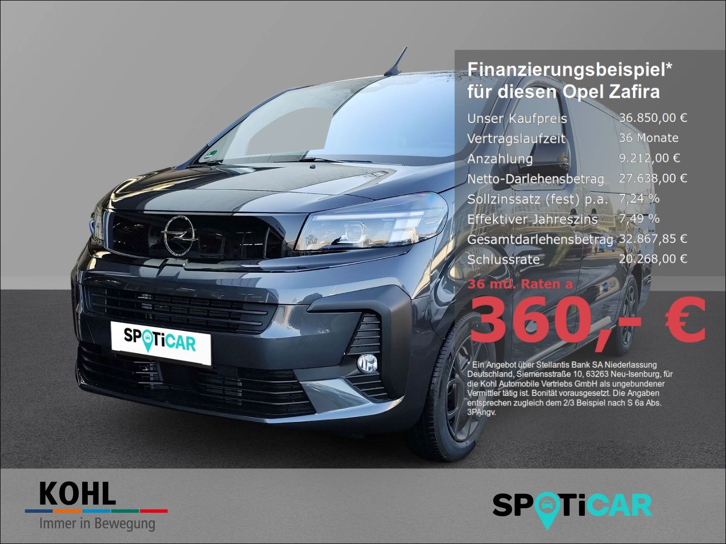 Opel Zafira XL Edition 2.2 Diesel 180PS AT8 9-Sitzer 