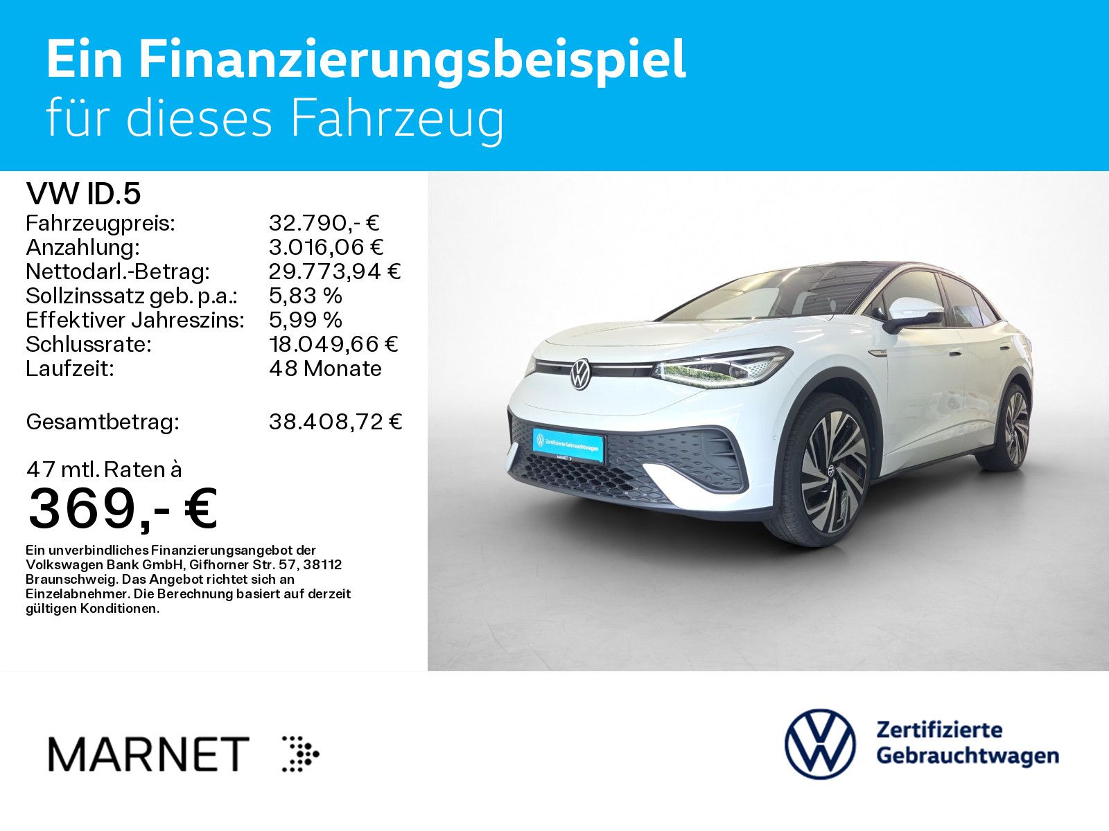 Volkswagen ID.5 Pro Performance Navi*Wärmep.*IQ-Light*IQ-Dr imagem 2