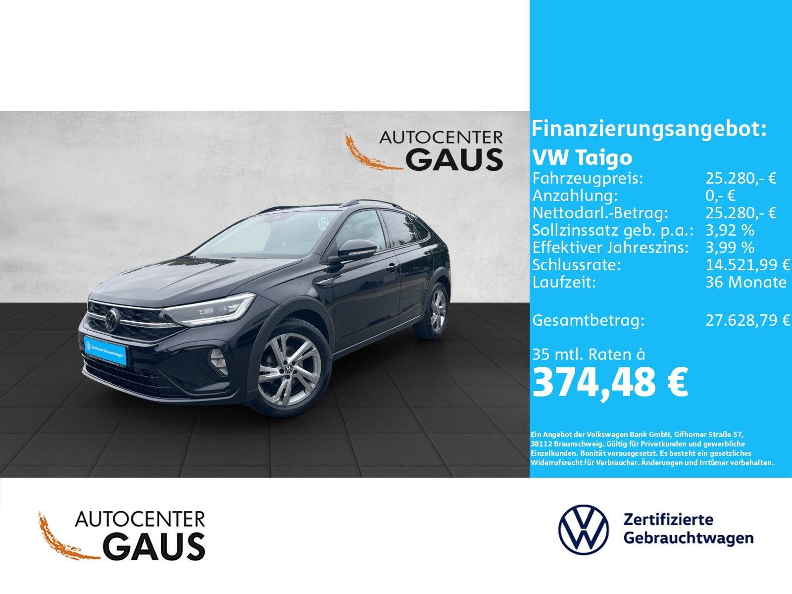 Taigo R-Line 1.5 TSI DSG Navi*Kamera*ACC