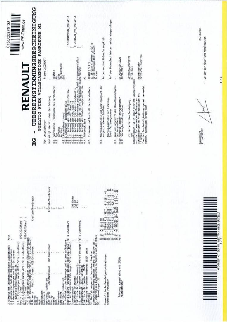 Fahrzeugabbildung Renault ZOE E-Tech 100% el. EXPERIENCE (Selection) R110