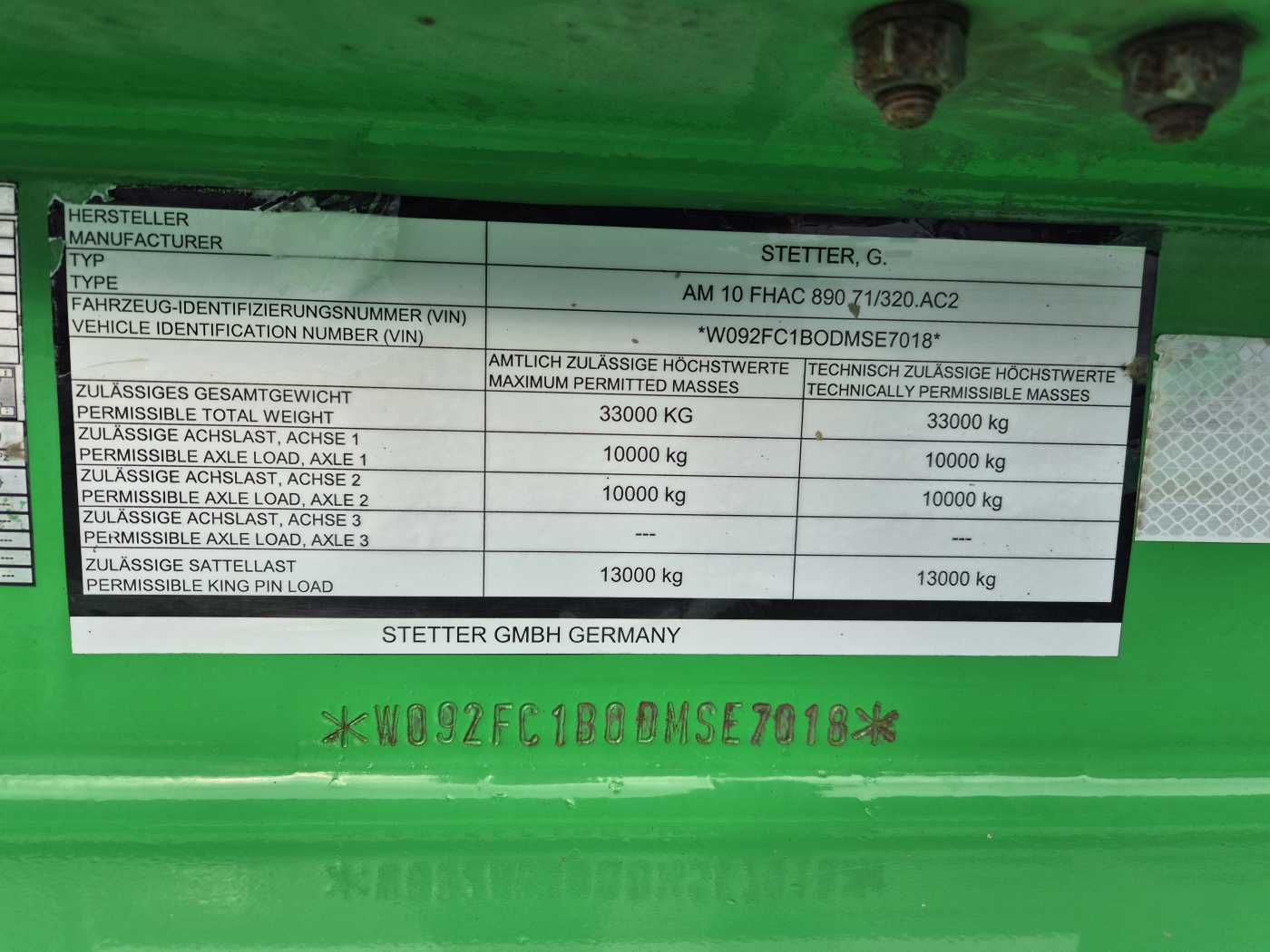 Fahrzeugabbildung Andere Stetter FHAC 890 71/320.AC2 Betonmischer 10m³