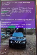 Nissan Juke 1.6 Tekna CVT Xtronic Tekna - Nissan Juke mit Benzin-Antrieb: Kleinwagen, Automatik