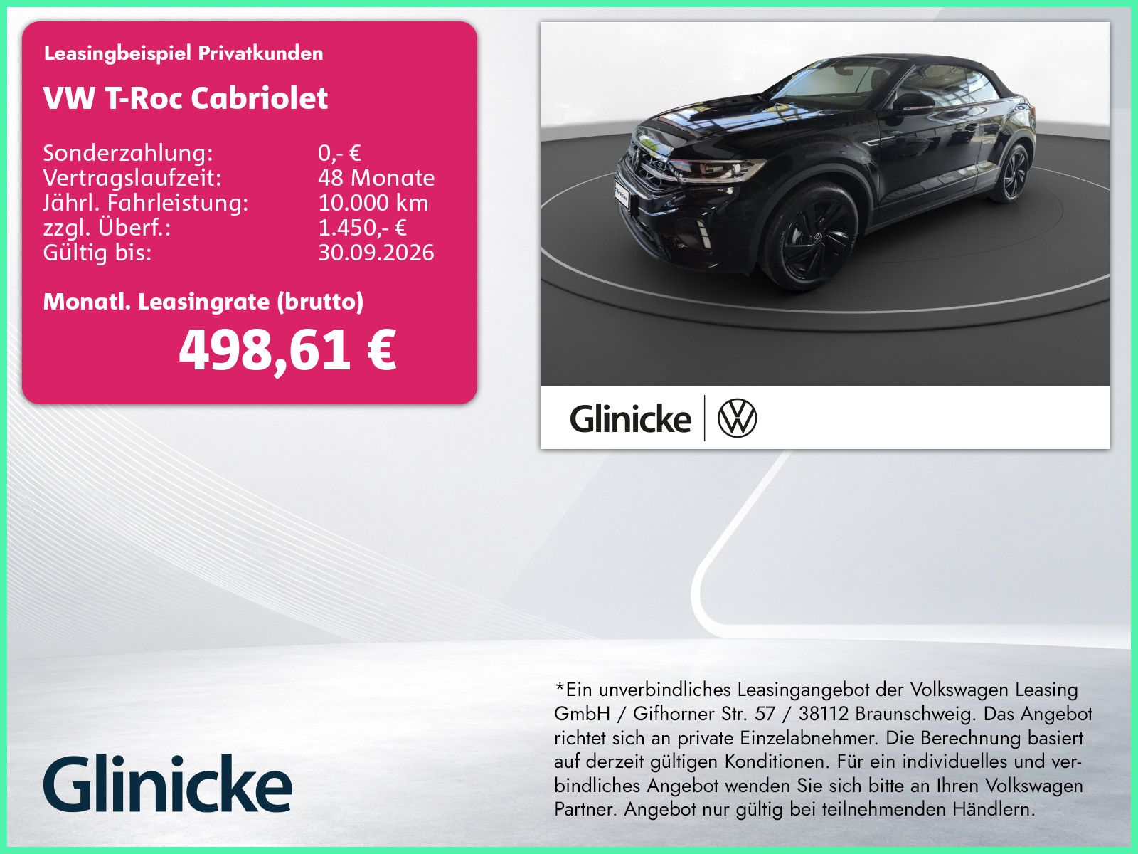 Volkswagen T-Roc Cabriolet R-Line 1.5 l TSI OPF 110 kW (150
