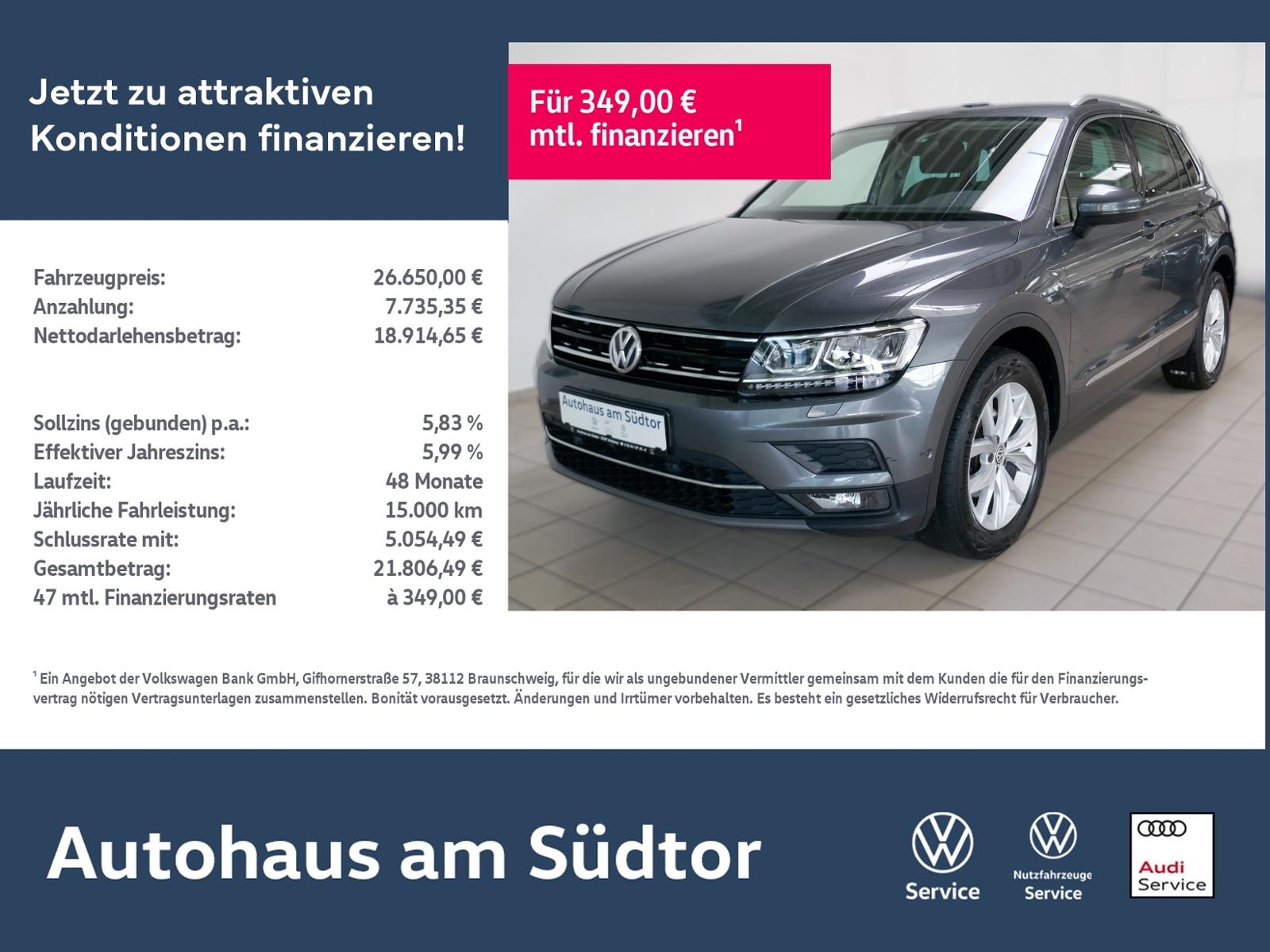Volkswagen Tiguan Highline 2.0 TDI 4MOTION LED AHK RFK ACC