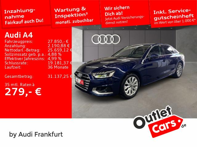 Audi A4 40 TDI advanced S tronic LED Navi DAB VC PDC
