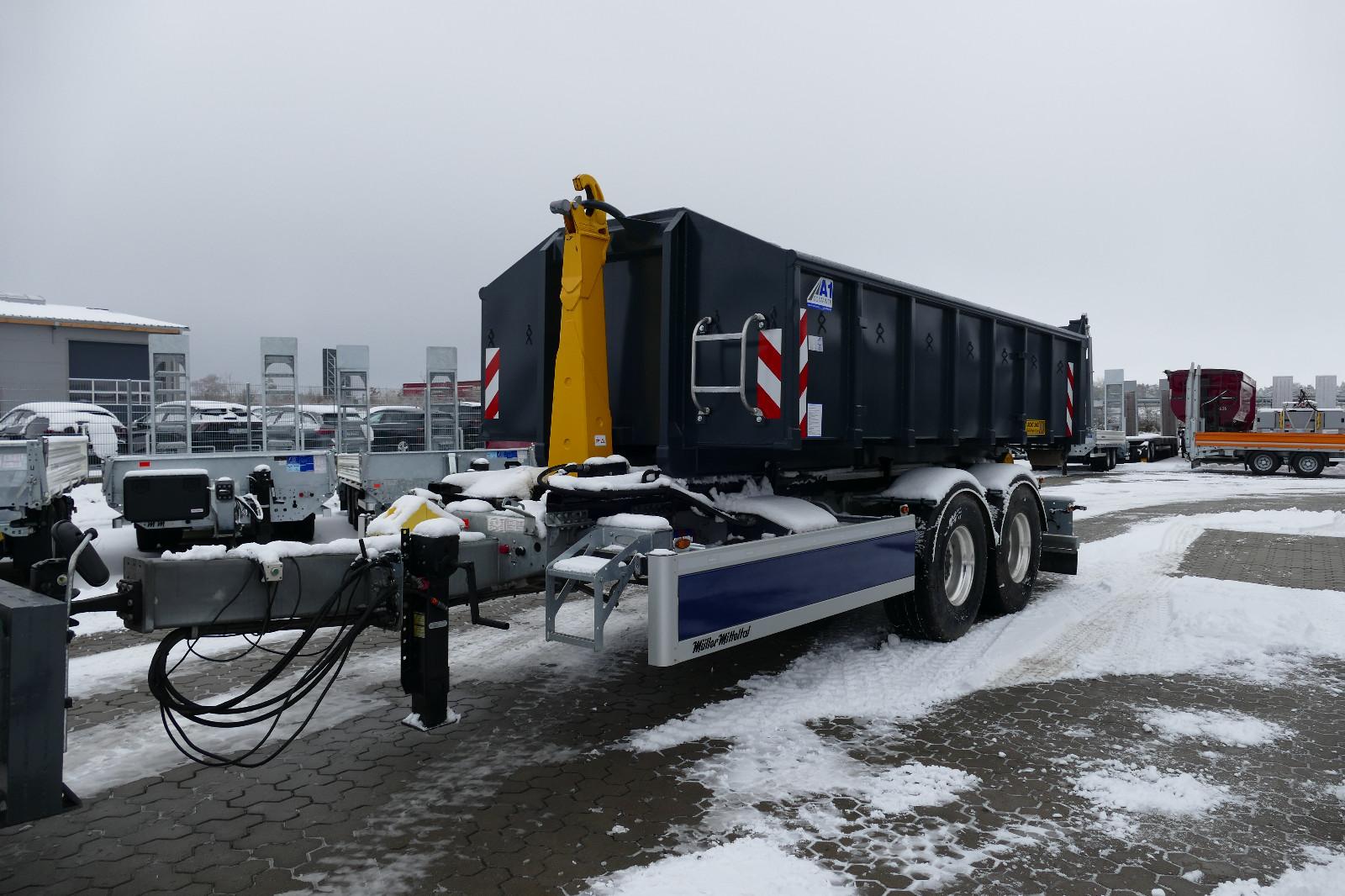 Müller-Mitteltal 20 to. Tandem Haken-Containeranh. mit Container