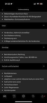 Audi RS3 2.5 TFSI S tronic quattro Sportback  1. Hand - Audi RS3 von privat