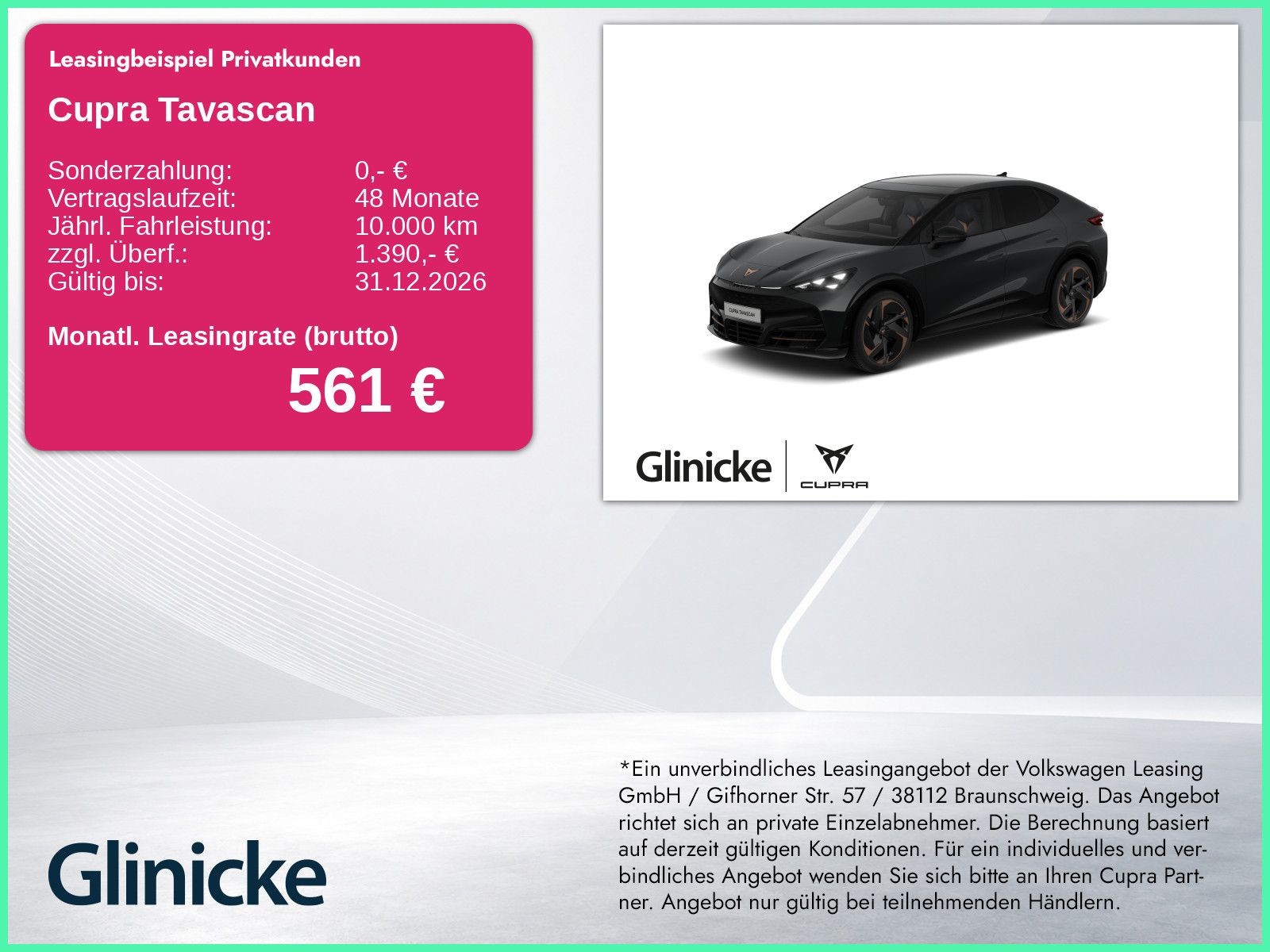 Cupra Tavascan VZ 4Drive 250 kW  77 kWh Adrenaline Pac