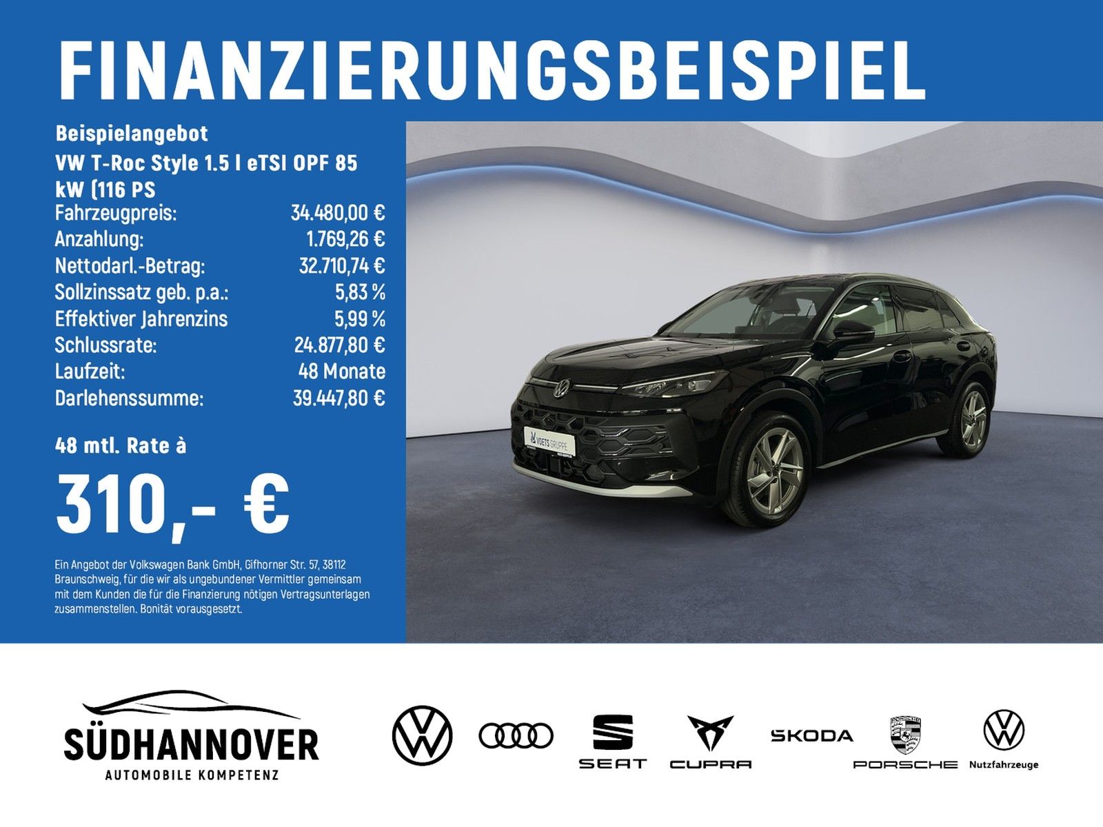Volkswagen T-Roc Style 1.5 l eTSI OPF 85 kW (116 PS