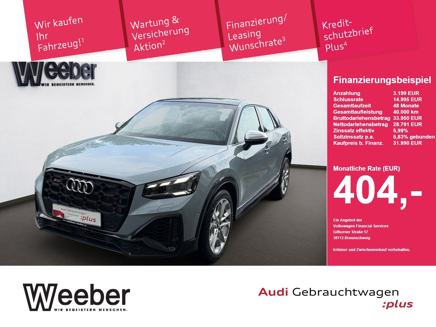 Audi SQ2 quattro *BLACKSTYLE*PANO*SHZ*SONOS*MATRIX*