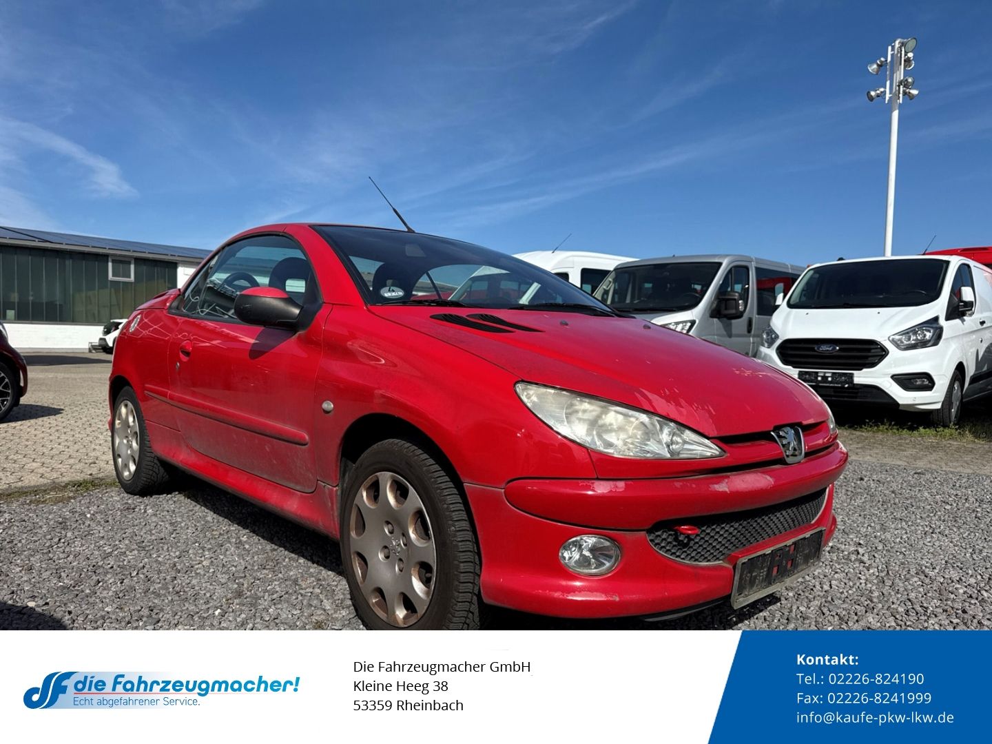 Fahrzeugabbildung Peugeot 206 Cabriolet CC El. Verdeck Sportsitze*EXPORT