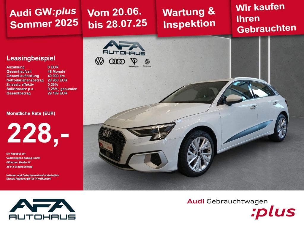 Audi A3 Sportback 30TFSI Adva. S tronic AHK*Smart.Int