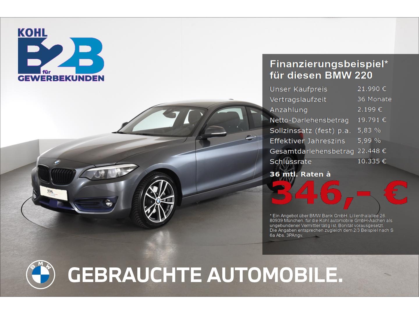 BMW 220 i Coupe Sport  ** nur an Gewerbekunden ** An