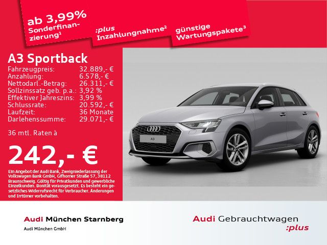 Audi A3 Sportback 30 TDI S tronic advanced Virtual/PD