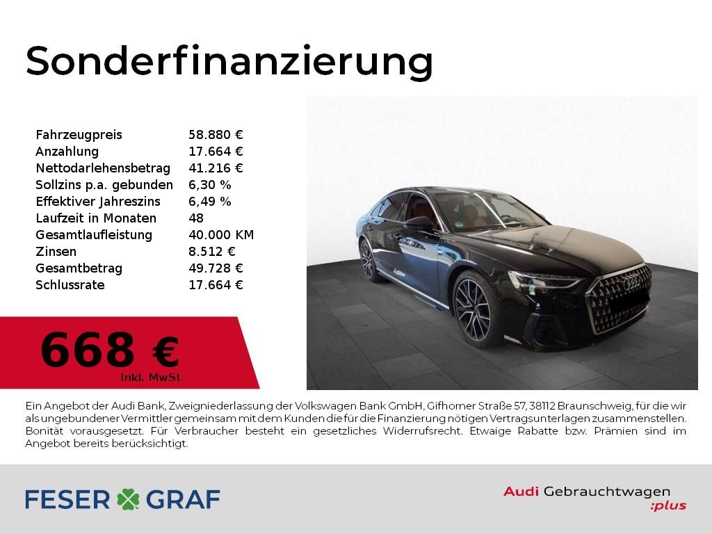 AUDI A8 50 TDI S Line Int HUD,B&amp;O,Standhzg,Sitzbel Na
