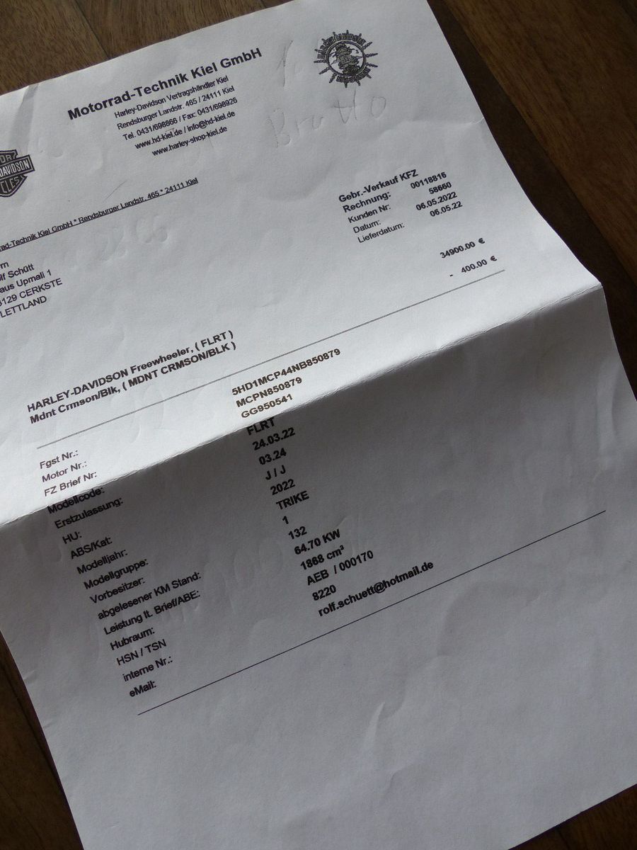 Fahrzeugabbildung Harley-Davidson Freewheeler