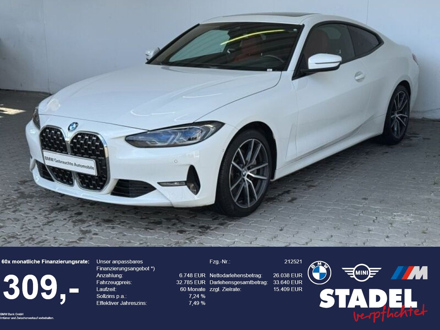 BMW BMW 430d xDrive Coupé Navi.Laser.AHK.Glasdach.RFK