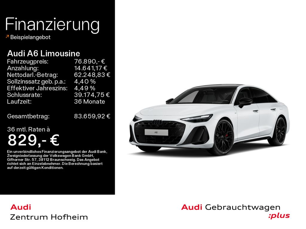 Audi A6 Limousine 55 TFSI e-hybrid S line edition one