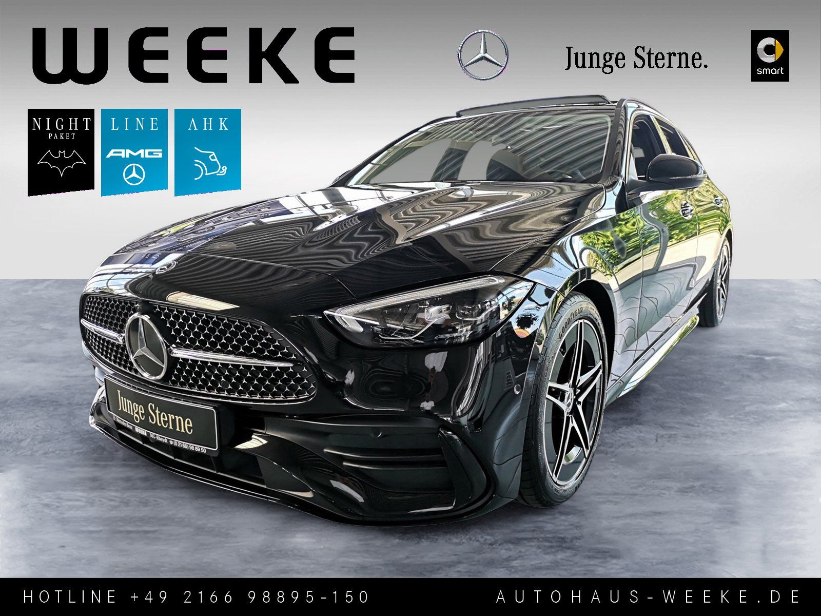 MERCEDES-BENZ C 180 T AMG Line PANORAMA-SD+AHK+NIGHT-PAKET+WIN