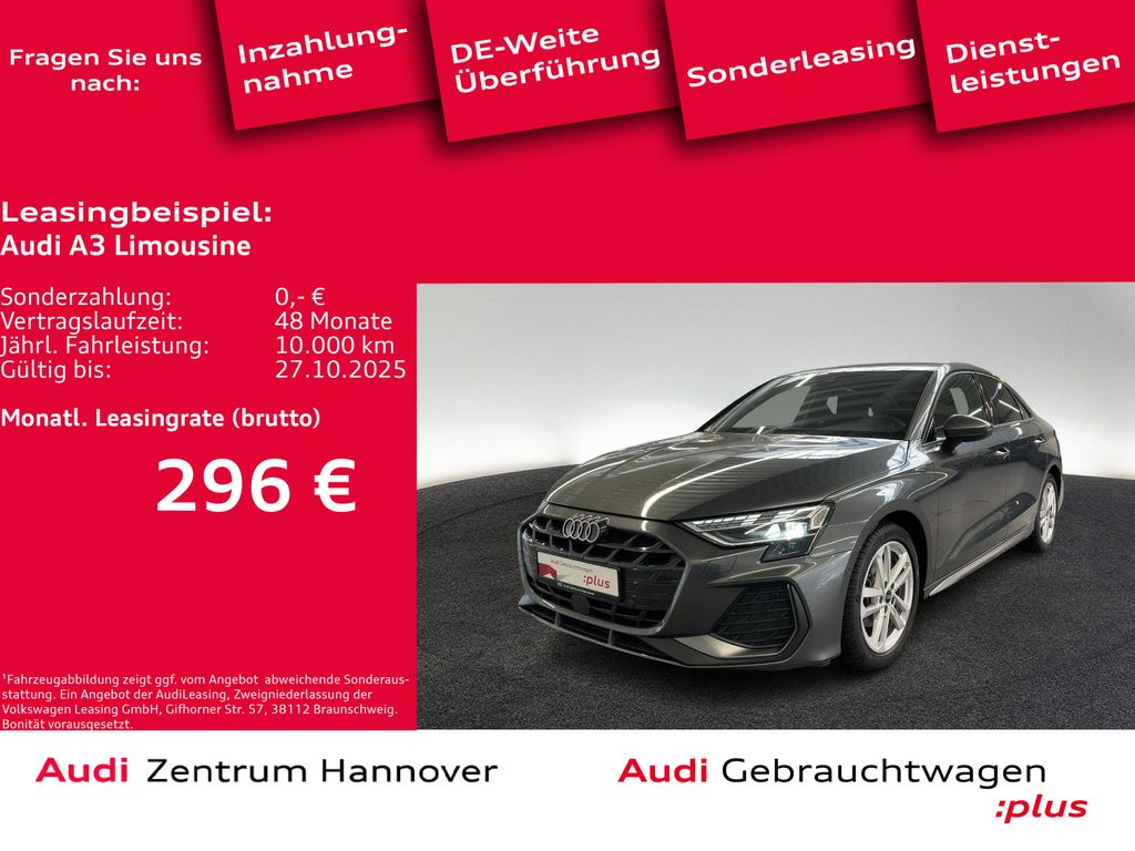 A3 Limousine S line 30 TFSI Kamera SONOS Navi vi