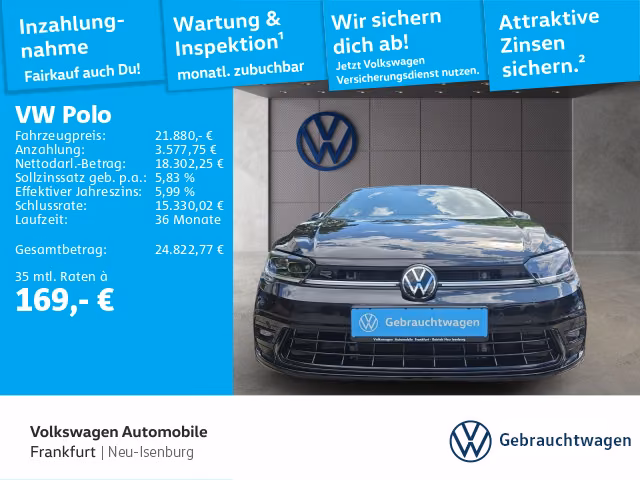 Volkswagen Polo 1.0 TSI DSG R-Line IQ.LIGHT LED-Matrix Sp, миниатюра 2