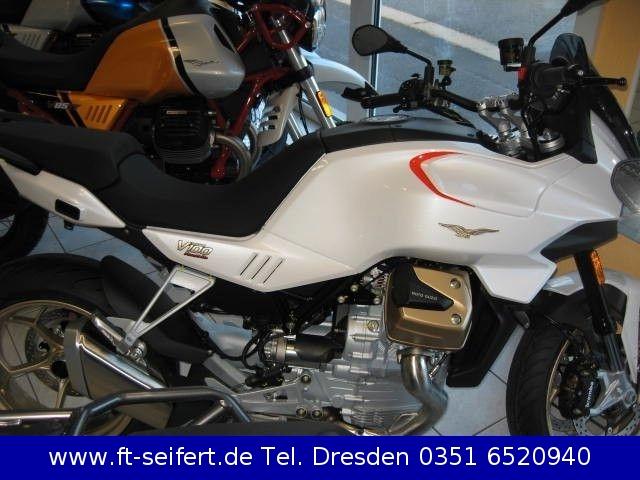 Moto Guzzi V100 Mandello weiß und rot sowie die Wind Tunnel