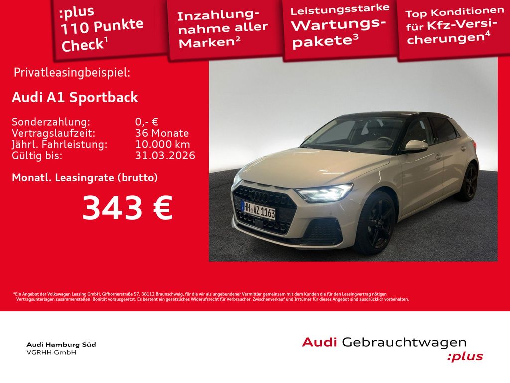 A1 Sportback 25 TFSI advanced S tronic LED/LM17