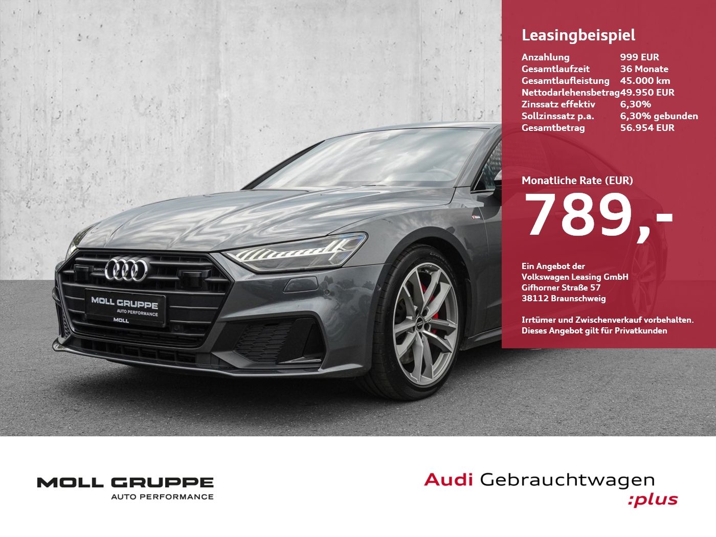 Audi A7 Sportback 55 TFSI e quattro S tronic B&O PANO