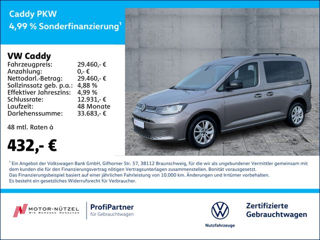 Volkswagen Caddy 1.5TSI LIFE SHZ+2xPDC+MFL+DAB+AHK+7-SITZER