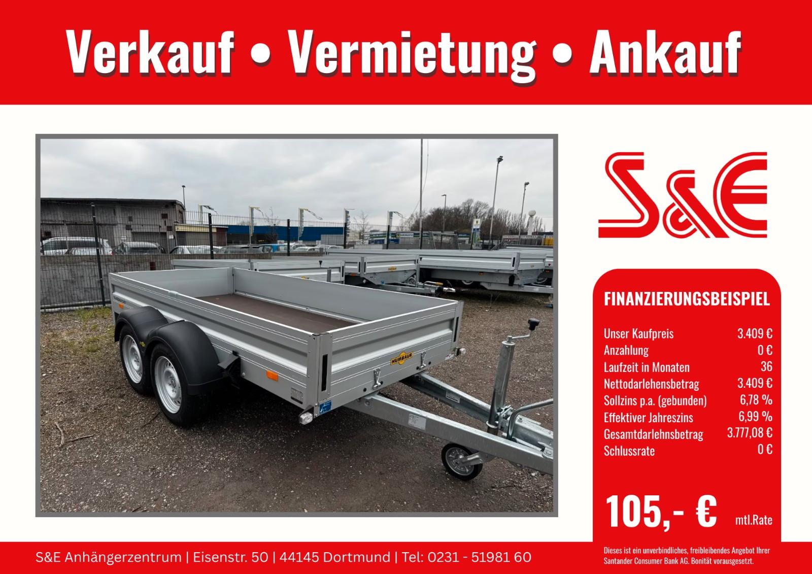 Humbaur PKW-Kastenanhänger Tandem HA203015KV 2000kg