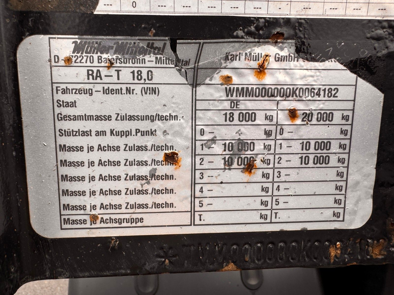 Fahrzeugabbildung Müller-Mitteltal RA-T 18,0 Containerfahrgestell