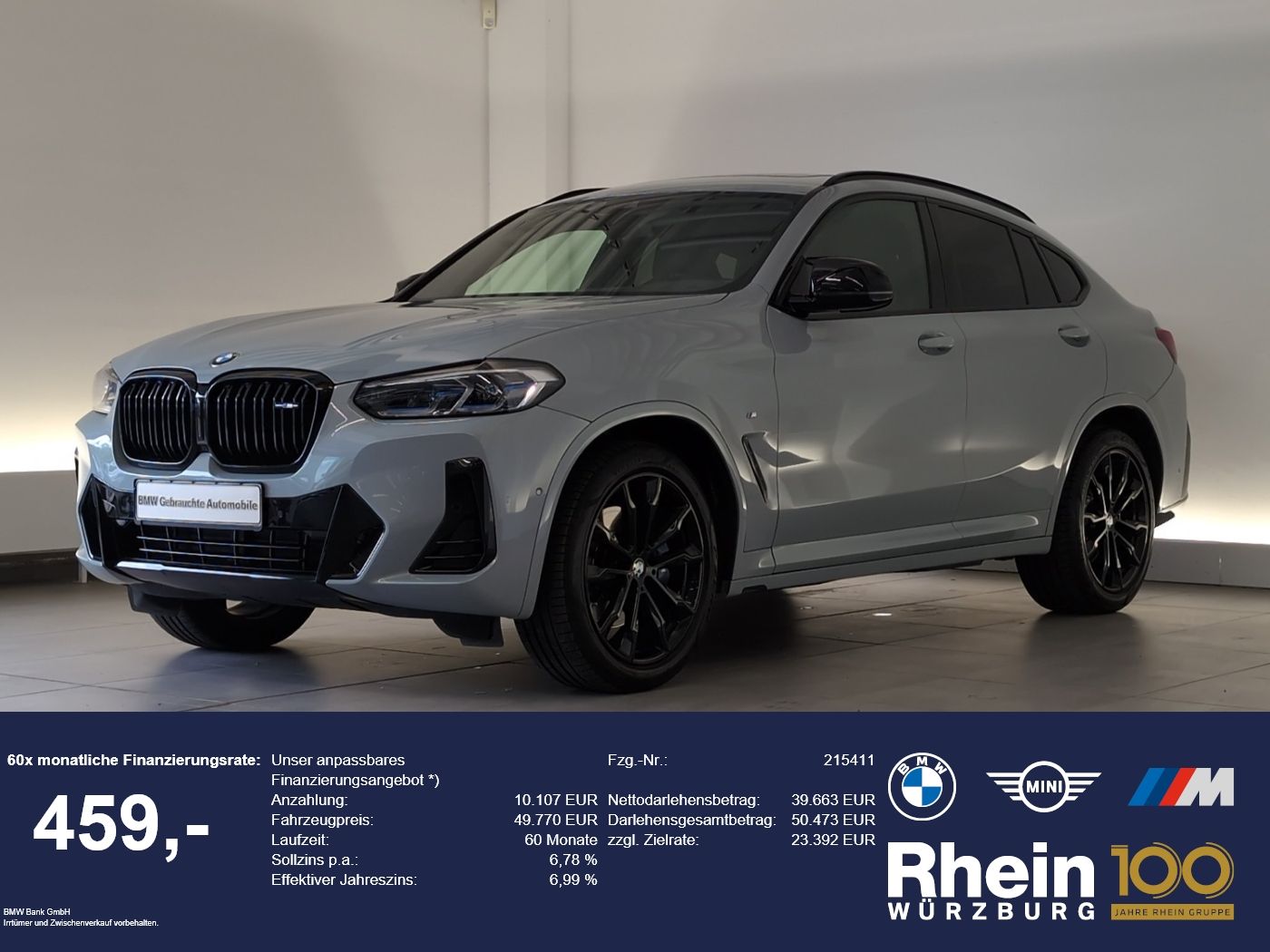 BMW X4 M40d Navi/Laser/AHK/RFK/SHZ/HuD/ACC/HiFi/SLI